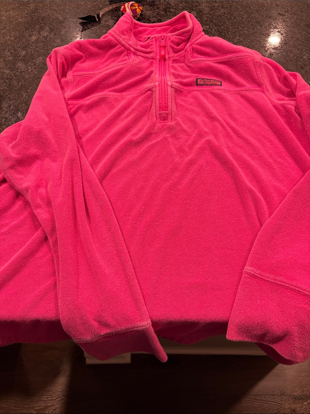 Vineyard Vines Women’s Pink Quarter-Zip Fleece Pullover